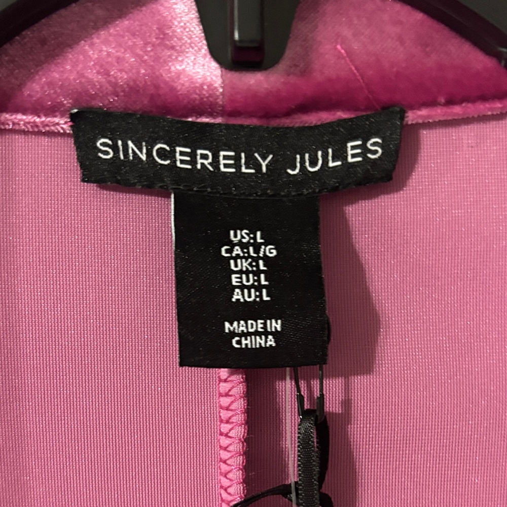 Zara Magenta Velvet Blazer - Picture 2 of 4